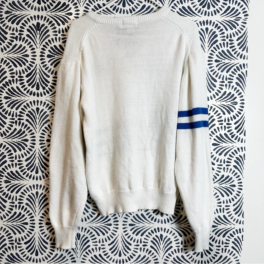 Vintage IZOD Club Black Lake Golf V Neck Stripe Diamond Sweater FLAWED R… - Picture 4 of 14